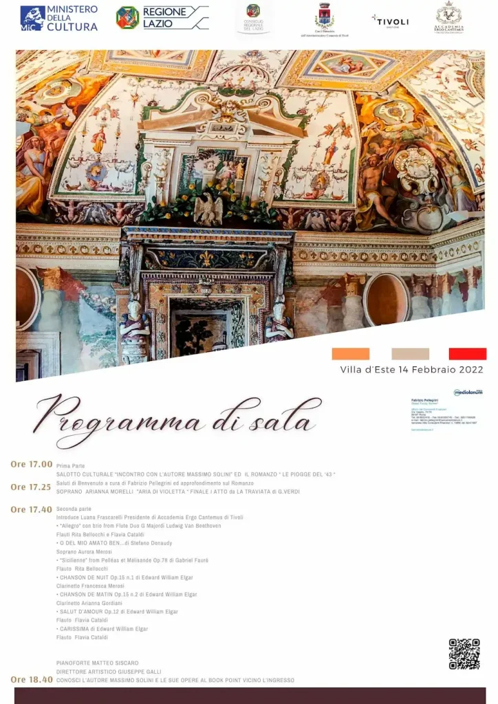 Programma di Sala Villa D'este